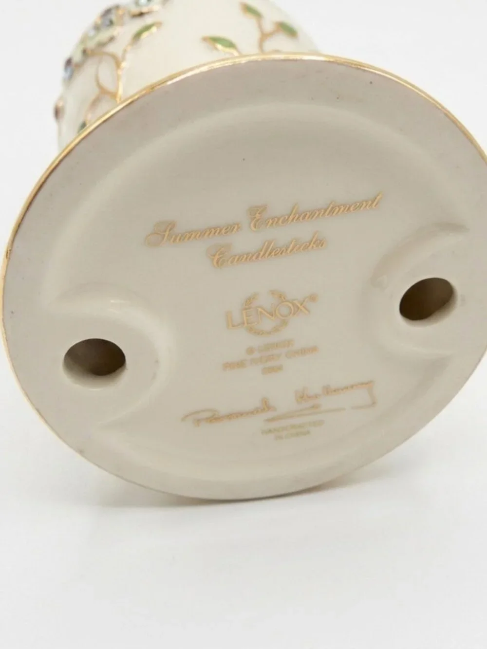 Lenox Summer Enchantment Candlesticks - Parvaneh Holloway (Pair) Butterflies